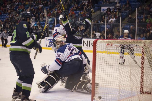 Bloomington Thunder Celebrate a Goal vs. Team USA