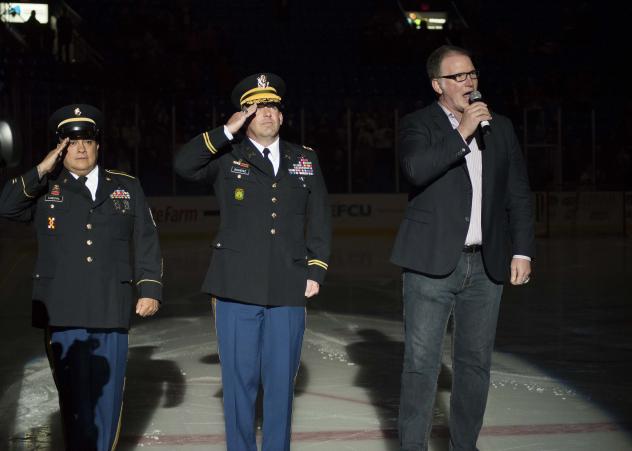 Jim Cornelison Sings the National Anthem at the Bloomington Thunder Game