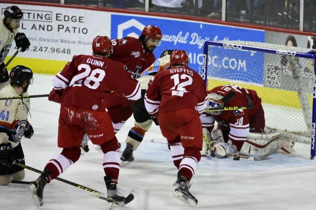 Allen Americans Goaltender Riley Gill Stops the Missouri Mavericks