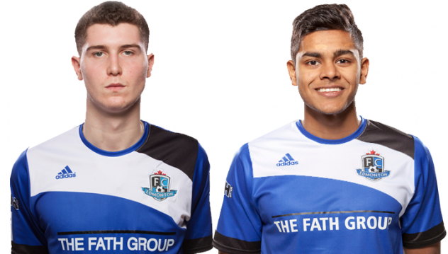 FC Edmonton Defender Marko Aleksic and Midfielder Shamit Shome