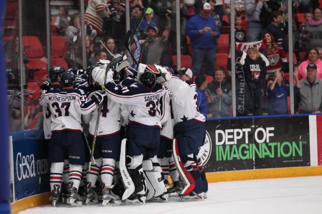 Tri-City Americans Celebrate a Goal