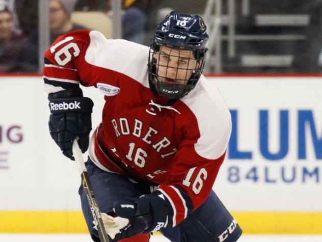 Forward Greg Gibson with Robert Morris University