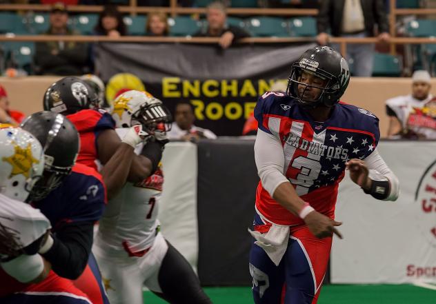 Mesquite Marshals Defend against the Duke City Gladiators
