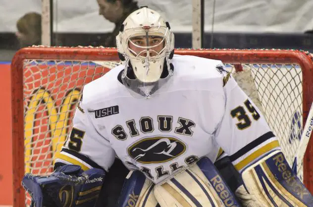 Sioux Falls Stampede Goaltender Charlie Lindgren