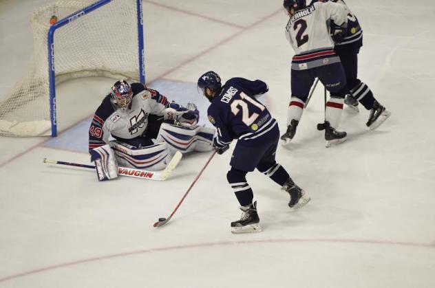 Kalamazoo Wings Goaltender Joel Martin vs. the Greenville Swamp Rabbits