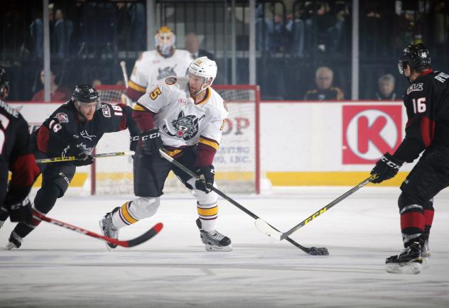 Chicago Wolves C Jeremy Welsh vs. the Lake Erie Monsters