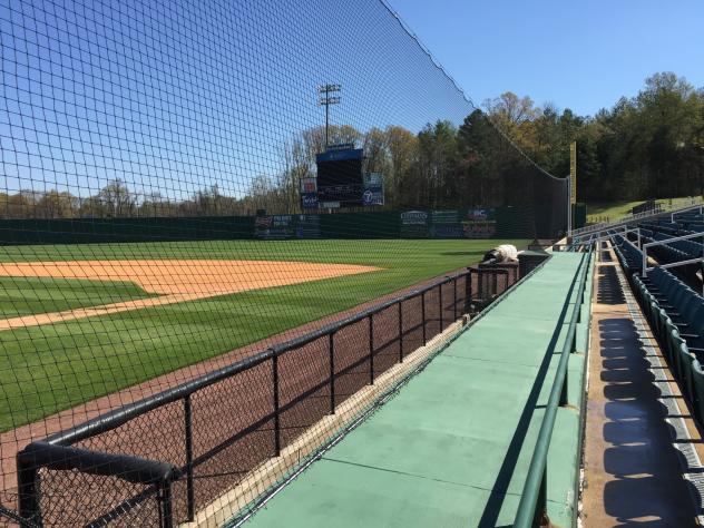 New Protective Netting on First Base Side of The Ballpark at Jackson