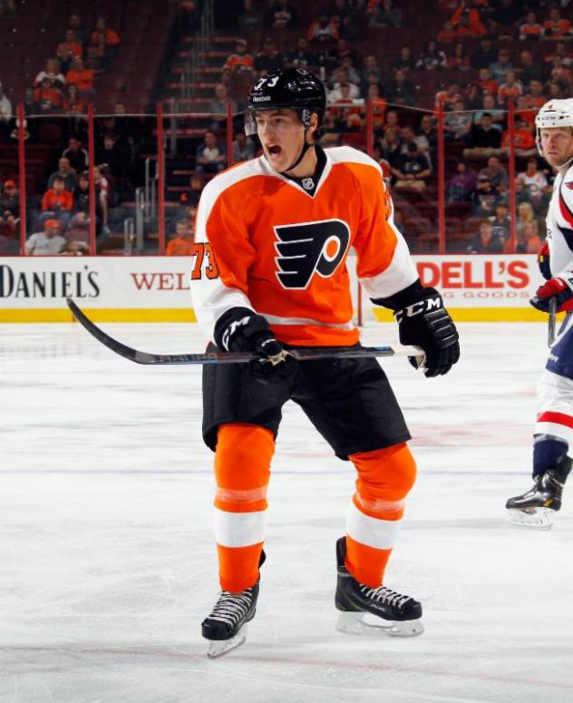 Forward Nicolas Aube-Kubel with the Philadelphia Flyers
