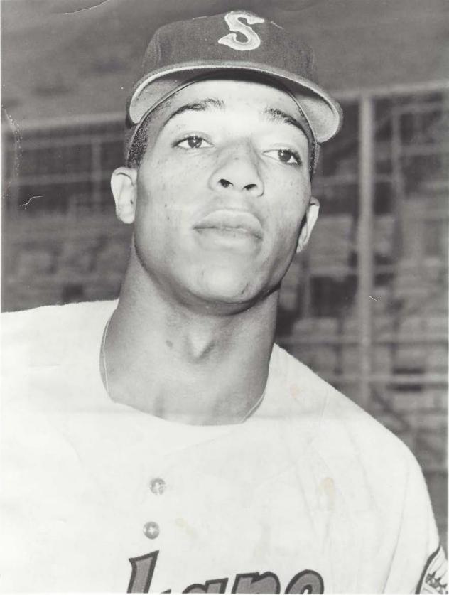 Outfielder Willie Davis with the Spokane Indians