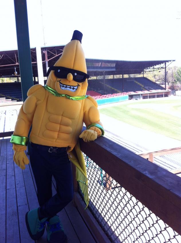 Savannah Bananas Mascot Split Lounging Around