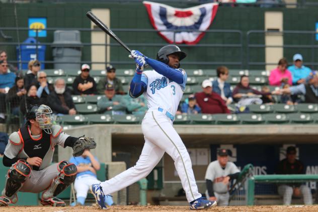 Shawon Dunston Jr. of the Myrtle Beach Pelicans