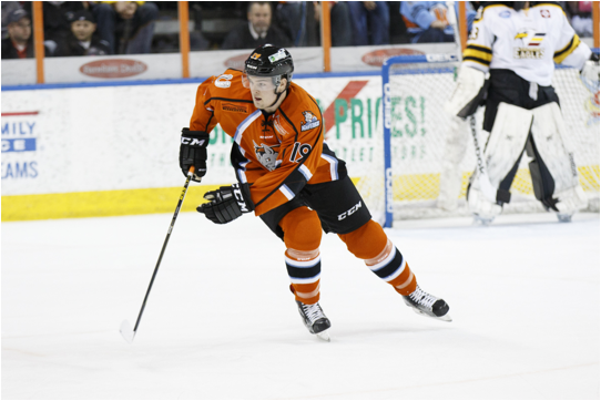 Ross Johnston with the Missouri Mavericks