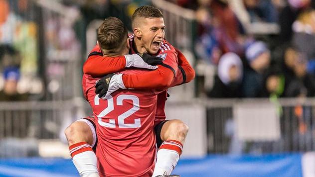Ottawa Fury FC Forward Idan Vered Celebrates his Goal