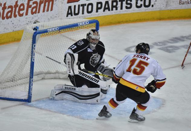 Manchester Monarchs Goaltender Doug Carr vs. the Adirondack Thunder