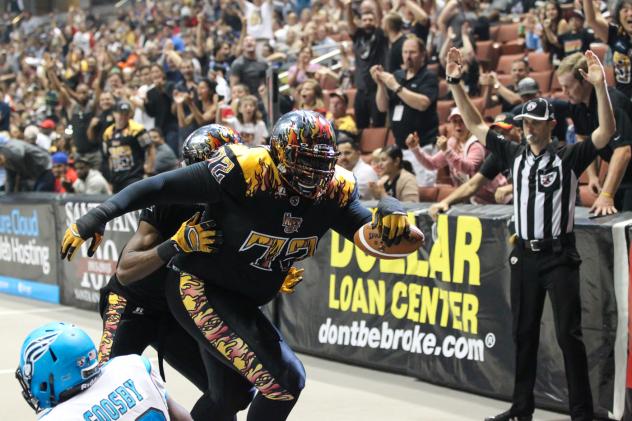Tampa Bay Storm OL Anthony Parker Scoring a Touchdown with the LA KISS