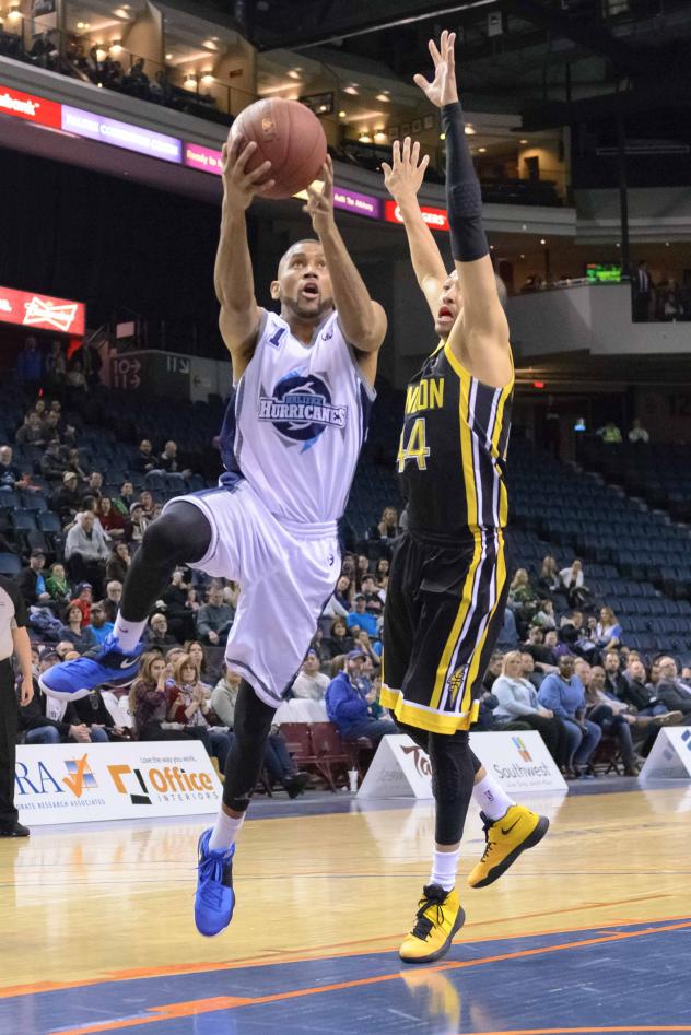 Halifax Hurricanes Forward Mike Glover Drives vs. the London Lightning