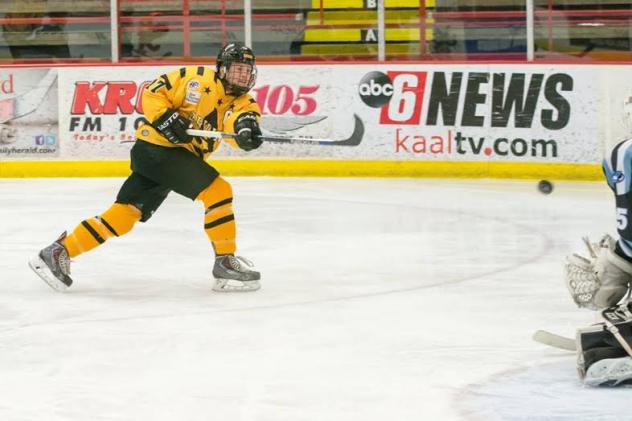 Austin Bruins Forward Jade Miller Takes a Shot