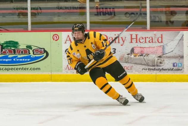 Austin Bruins Forward Jade Miller Eyes the Puck