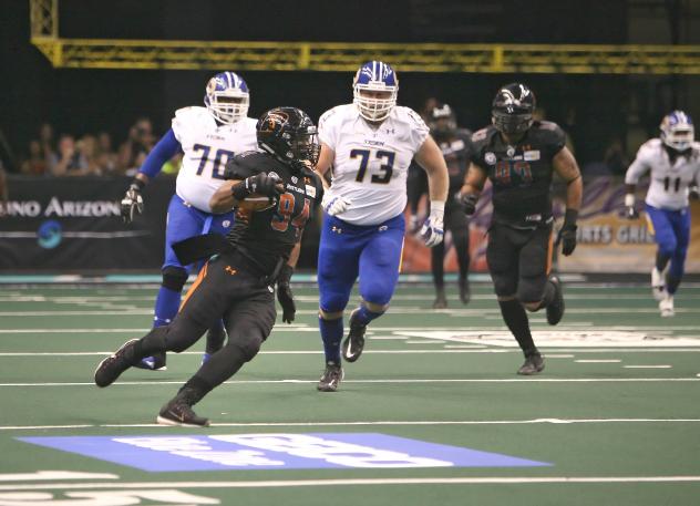 Tyre Glasper of the Arizona Rattlers vs. the Tampa Bay Storm