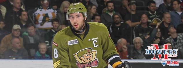 Forward Mike Amadio with the North Bay Battalion