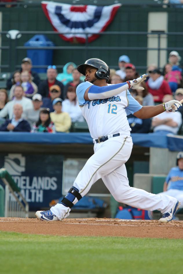Yasiel Balaguert of the Myrtle Beach Pelicans