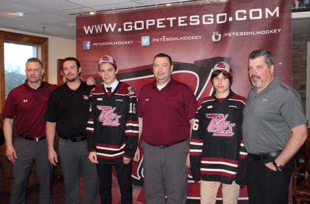 Peterborough Petes Pavel Gogolev and Semyon Der-Arguchintsev at Press Conference