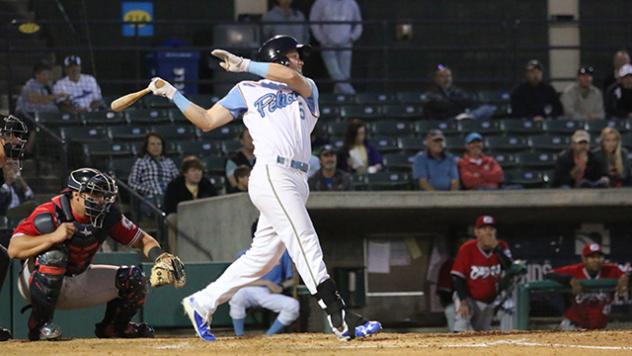 Ian Happ of the Myrtle Beach Pelicans