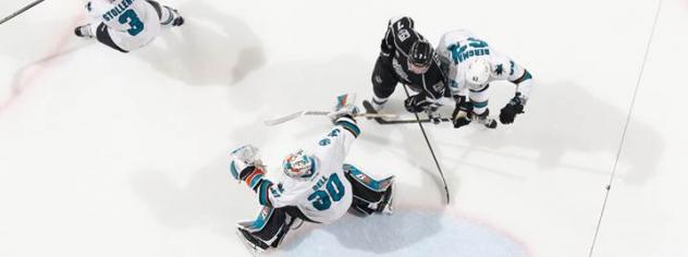 Ontario Reign Press the San Jose Barracuda