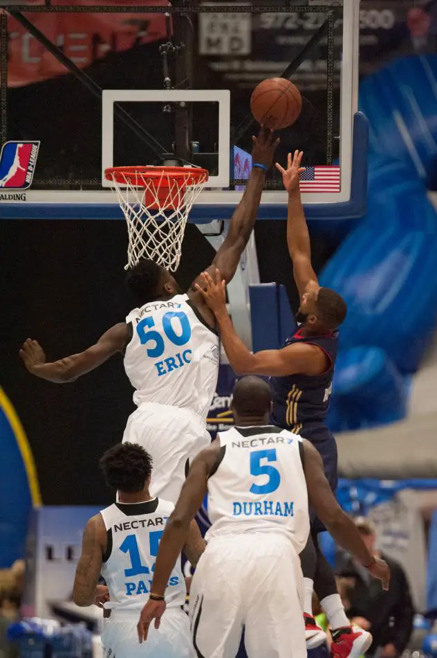 Texas Legends Center Micheal Eric in Action