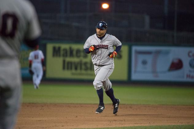 Somerset Patriots DH Aharon Eggleston Rounds the Bases Following a Homer