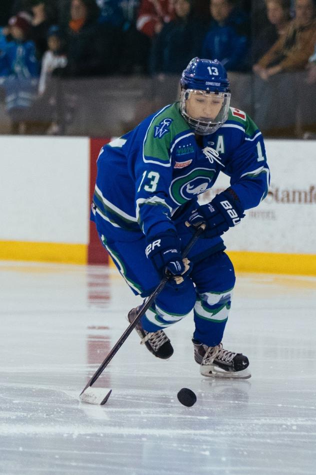 Kaleigh Fratkin with the Connecticut Whale