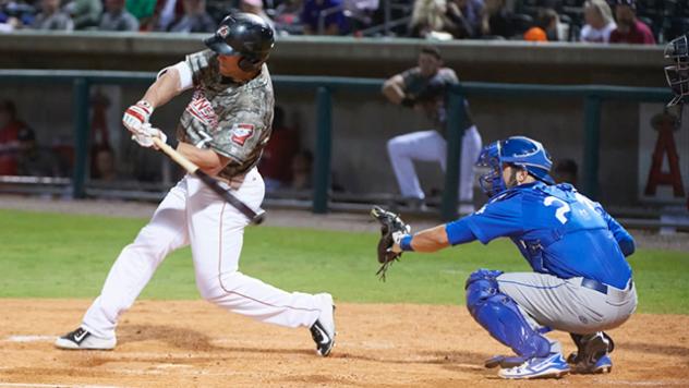 Cal Towey of the Arkansas Travelers at the Plate