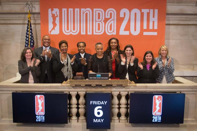 WNBA President Lisa Borders Rings New York Stock Exchange Closing Bell