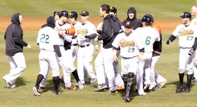 Long Island Ducks Celebrate a Win