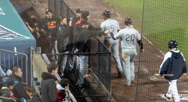 Long Island Ducks Offer Congratulations from Dugout