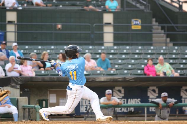 Gleyber Torres of the Myrtle Beach Pelicans