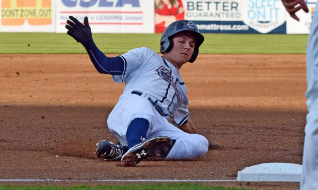 Trea Turner of the Syracuse Chiefs Completes a Triple