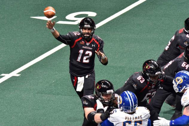 Orlando Predators Quarterback Randy Hippeard against the Tampa Bay Storm