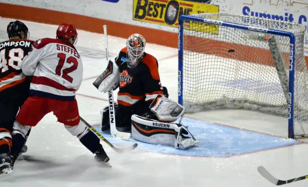 Gary Steffes of the Allen Americans Scores the Game-Winning Goal in Overtime vs. the Fort Wayne Komets
