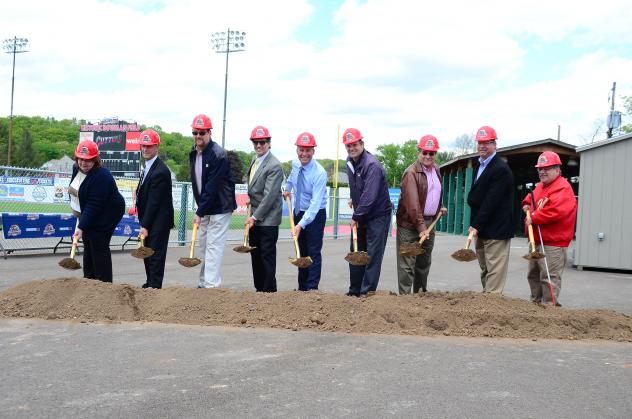 Groundbreaking at New BB&T Ballpark Deck