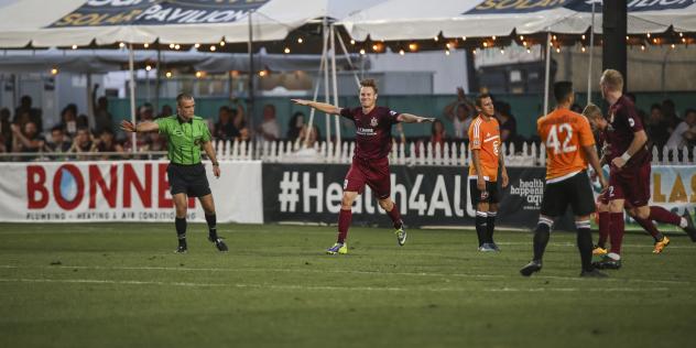 Sacramento Republic FC Celebrates a Goal vs. CD Aguiluchos USA
