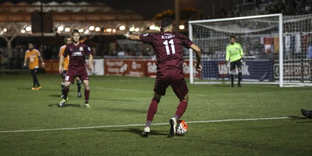 Max Alvarez of Sacramento Republic FC vs. CD Aguiluchos USA