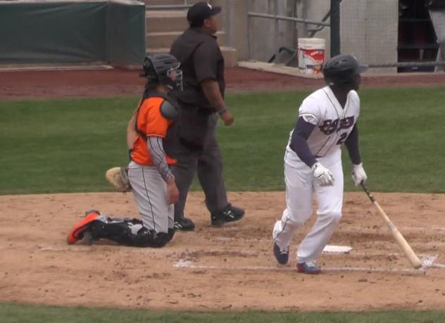 Trayvon Robinson Watches his Home Run