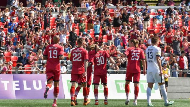 Marcel De Jong and Ottawa Fury FC Celebrate Game-Winning Goal