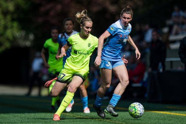 Chicago Red Stars Defender Arin Gilliland Controls the Ball vs. Seattle Reign FC