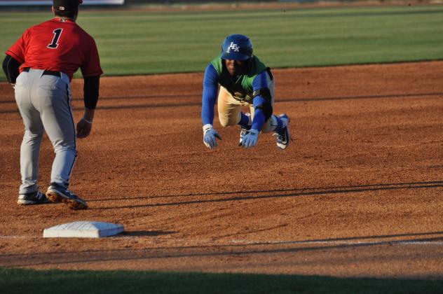 Lexington Legend D.J. Burt Slides into Third to Complete his Triple