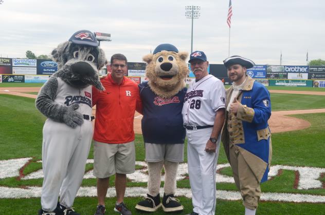 Rutgers Football Head Coach Chris Ash and Somerset Patriots Manager Emeritus Sparky Lyle