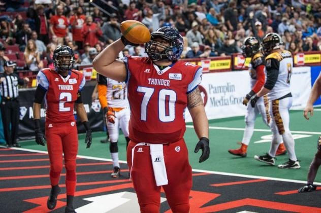 Fullback John Martinez with the Portland Thunder