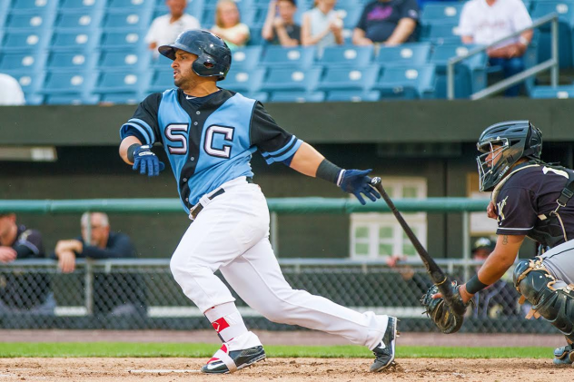 Jhonatan Solano of the Syracuse Chiefs