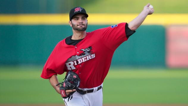 Pitcher  Richard Bleier with the Frisco RoughRiders
